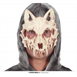 Maschera gatto teschio carcassa  ossa di lupo in plastica