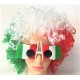 Parrucca Italia tricolore tifoso bandiera italiana mondiali