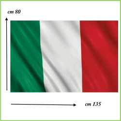 Bandiera italiana Italia cm 135x80  tricolore con asola