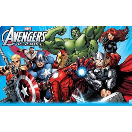 Cialda in ostia per torta personalizzabile Avengers