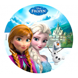 Cialda in ostia per torta personalizzabile Frozen 