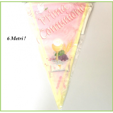 Festone scritta Prima Comunione striscione 6 metri