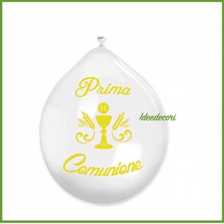 Palloncini Prima Comunione bianchi 20 pz  aria elio 