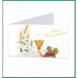 Bigliettini bomboniere Comunione carta con scritta 