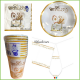 Piatti Cresima kit fai da te bicchiere tovagliolo tovalia