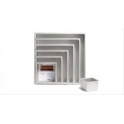 Teglia professionale  in alluminio anodizzata quadratta cm 35x35x10 h 