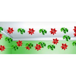 DECORAZIONE STELLA DI NATALE CON FOGLIE