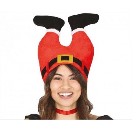 Cappello Babbo Natale con piedi natalizio