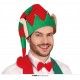 Cappello da elfo aiutante babbo natale verde e orecchie e campanelle