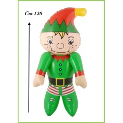 Elfo gonfiabile aiutante di babbo natale cm 120