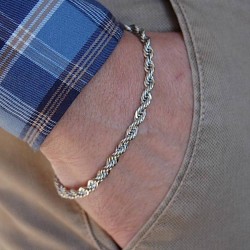Bracciale da uomo in acciaio inox  a catena