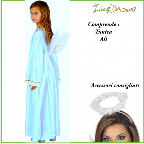 Costume angelo azzurro bambino/a taglia 7/9 anni