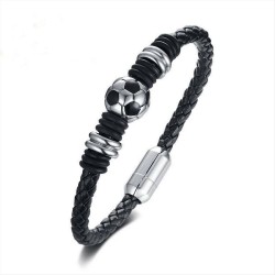 Bracciale uomo con pallone in cordoncino
