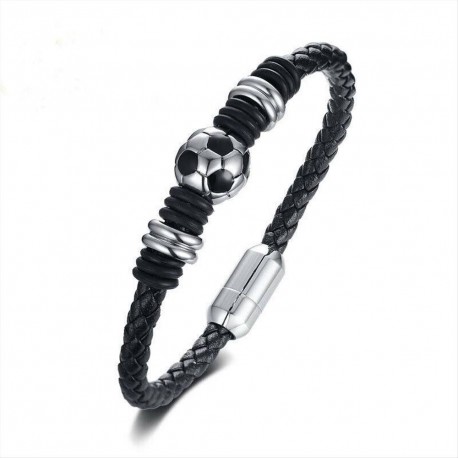 Bracciale uomo con pallone in cordoncino