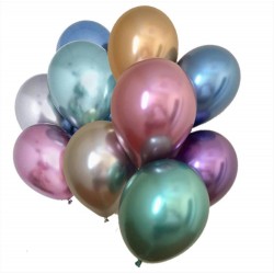Palloncini colorati  cromati da 12" cm30 in latice metallici 