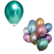Palloncini colorati  cromati da 12" cm30 in latice metallici 