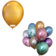Palloncini colorati  cromati da 12" cm30 in latice metallici 