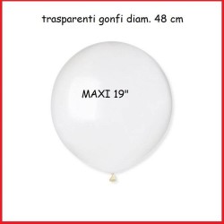 Palloncini trasparenti maxi 19" diametro 48 cm 
