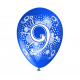 Palloncini  compleanno numero nove 9 anni assortiti 