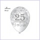 Palloncini colorati 25 esimo anniversario argento