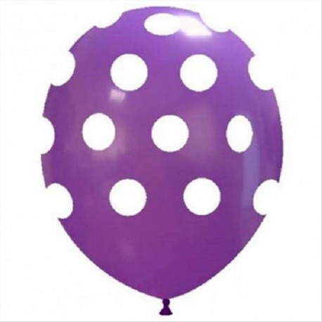 Palloncini pois viola per festa compleanno 