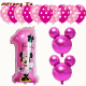 Palloncini Minnie  numero 1 buon compleanno kit Topolina rosa13 pz