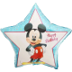 Palloncino Topolino Mickey con numero + scritta happy birthday  