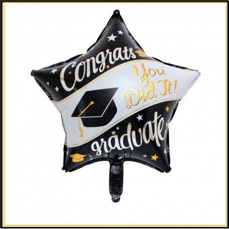 Palloncino laurea laureati  22" cm 56 addobbo festa fai da te
