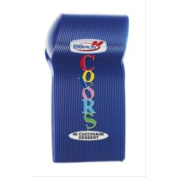 CUCCHIAINI DESSERT IN PLASTICA DOPLA' BLU  40 PEZZI