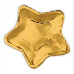 PIATTO CM 32 STELLA ORO IN CARTA 10 PEZZI