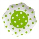 PIATTI POIS VERDE CM 23 PEZZI 10 FESTE E PARTY