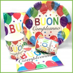Piatti in carta Rifare colorati per compleanno bicchieri