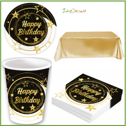 Piatti compleanno in carta coordinato tavola Happy birthday 