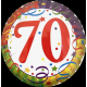 Palloncini compleanno 70 anni in mylar cm 45 addobbo 