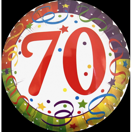 Palloncini compleanno 70 anni in mylar cm 45 addobbo 