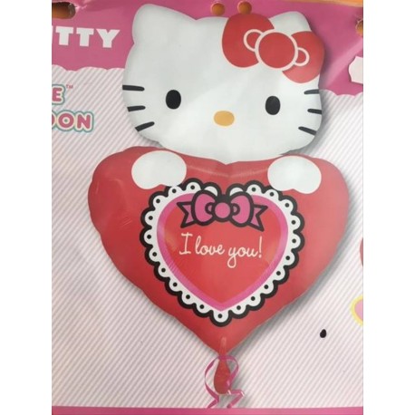 Palloncino Hello Kitty con cuore in mylar cm 74 
