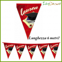 Bandierine festone Laurea laureato striscione 6 metri 