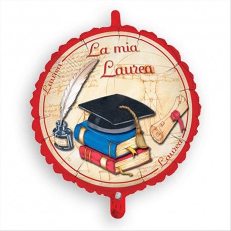 Palloncino laurea in mylar cm45 gonfiaggio