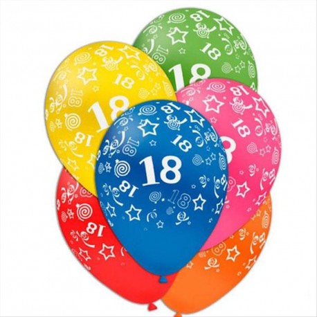 Palloncini 18 anni  compleanno in latice 25 pz