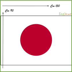 Bandiera Giappone Giapponese in tessuto cm 150x90 