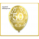 Palloncini 50 esimo anniversario oro 25 pz diam30 cm