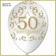 Palloncini 50 esimo anniversario stampa oro 25pz 