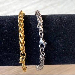 Bracciale da uomo in acciaio inox catena unisex
