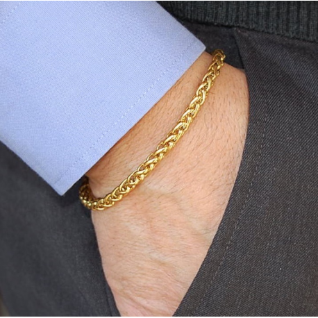 Bracciale da uomo in acciaio inox catena unisex