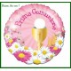 Palloncino prima comunione rosa aria o elio 80 cm