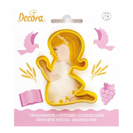 Tagliapasta Prima comunione calice cake topper bambina