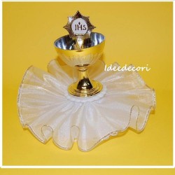 Cake topper calice prima comunione oro sopratorta