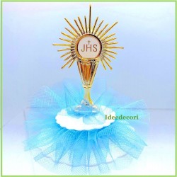 Cake Topper per Prima Comunione celeste 
