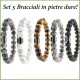 Bracciale da uomo set in pietre dure naturali
