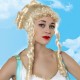 Parrucca bionda donna capelli con boccoli dea